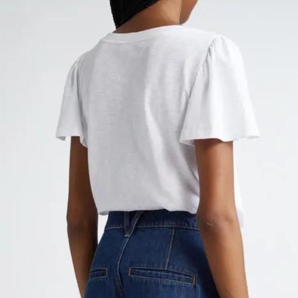 Veronica Beard NWOT Posey V Neck Pima Cotton Slub T Shirt Size Small - Picture 2 of 9